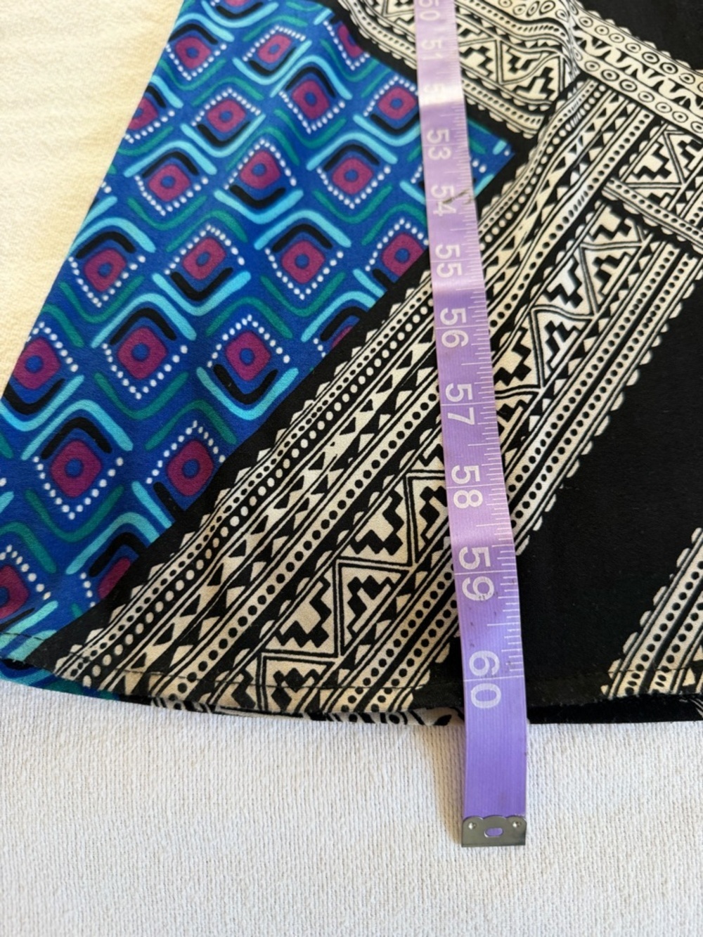 London Times Blue Geometric Halter Maxi Dress Size 4 Boho Resort Vacation Style‎ - Picture 6 of 7